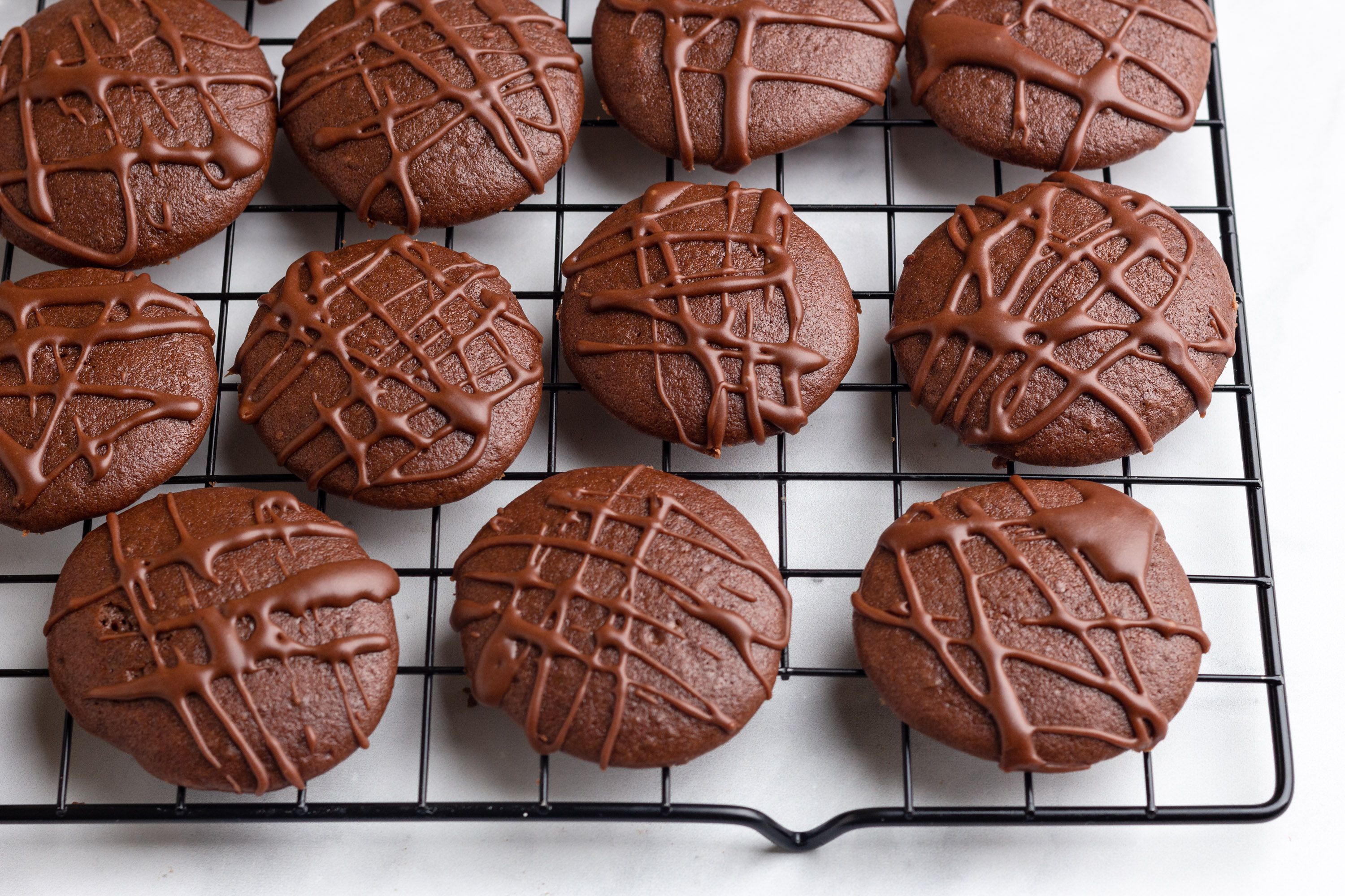 Chocolate Cookies with a Mocha Glaze