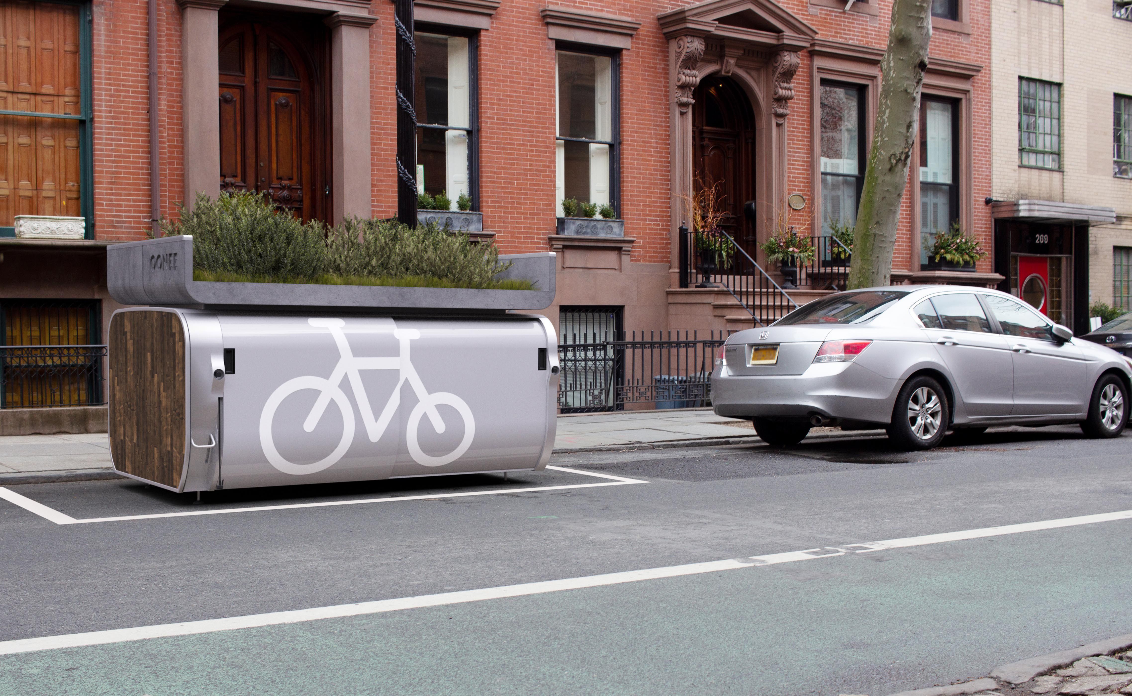 Oonee Introduces the Mini for Curbside Bike Parking