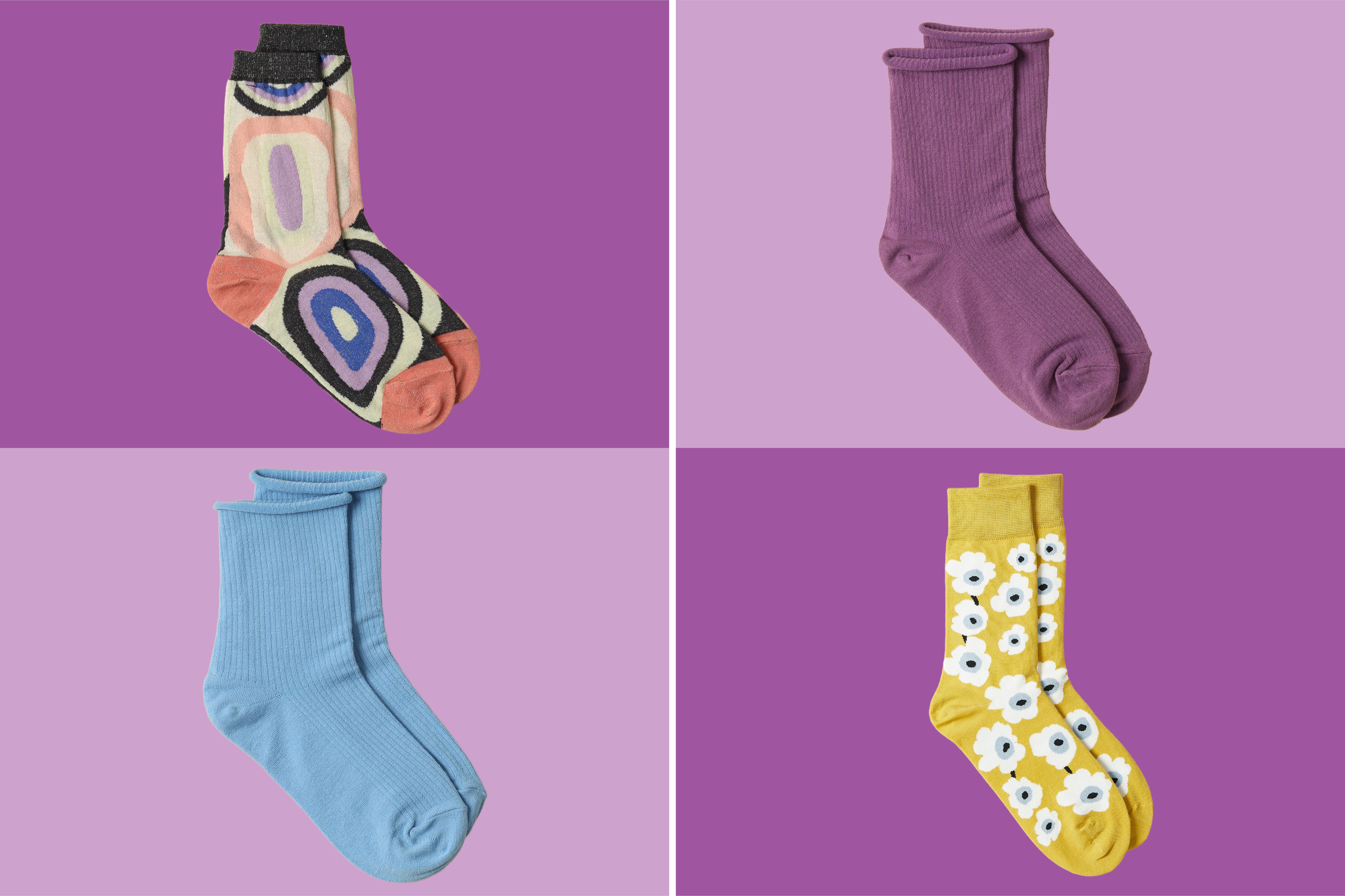 Add an Unexpected Pop of Fun to Every Outfit With These Bright and Comfy Socks