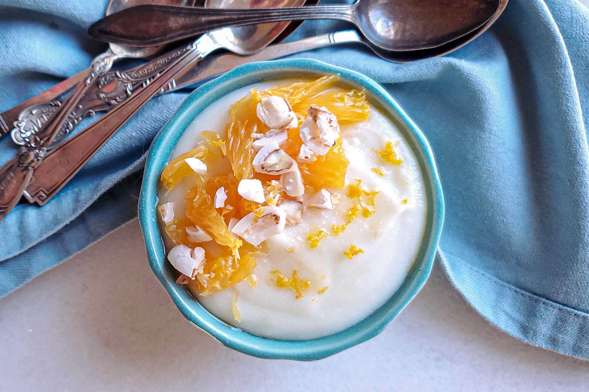 Slow Cooker Orange Almond Rice Pudding