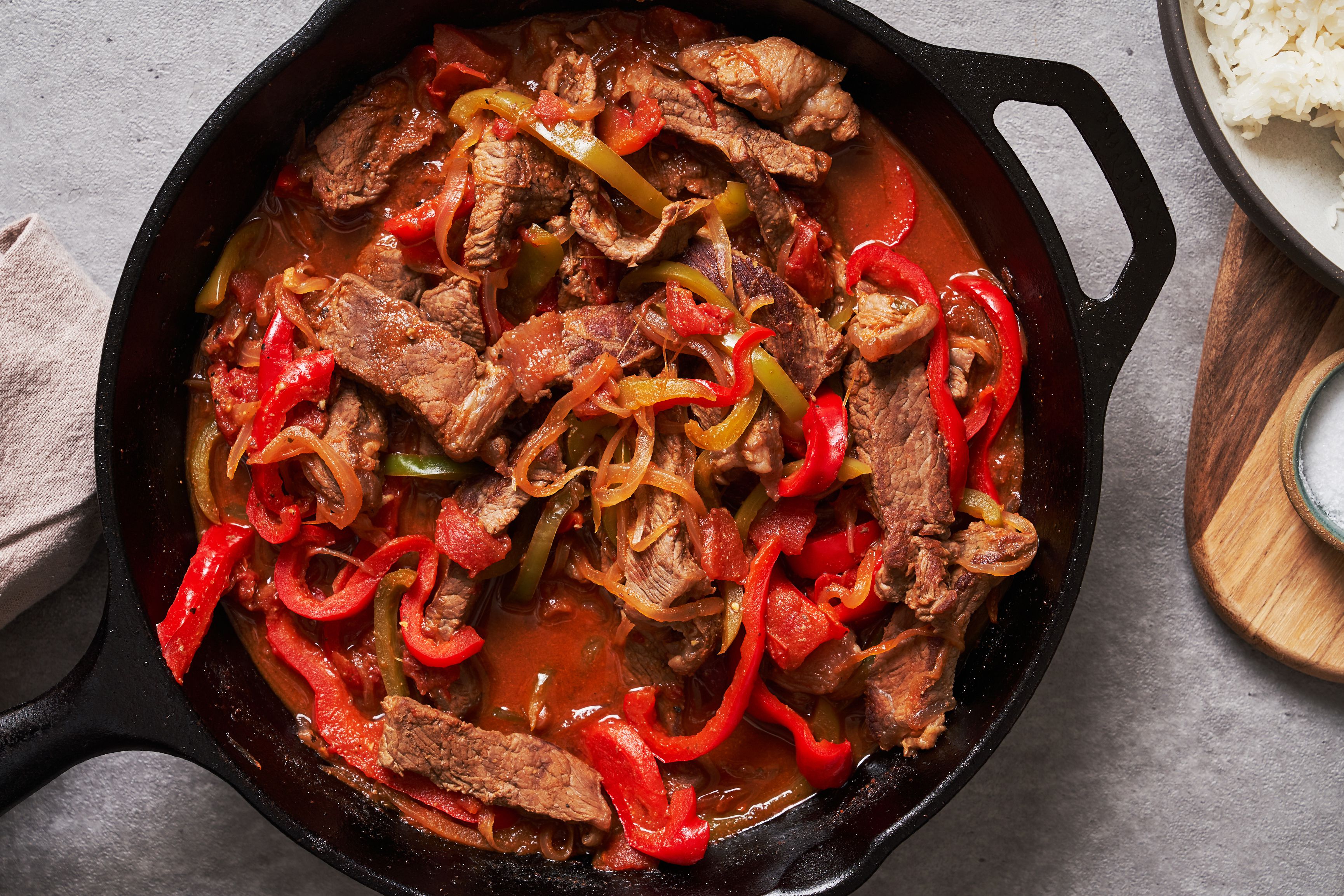 Skillet Pepper Steak and Rice