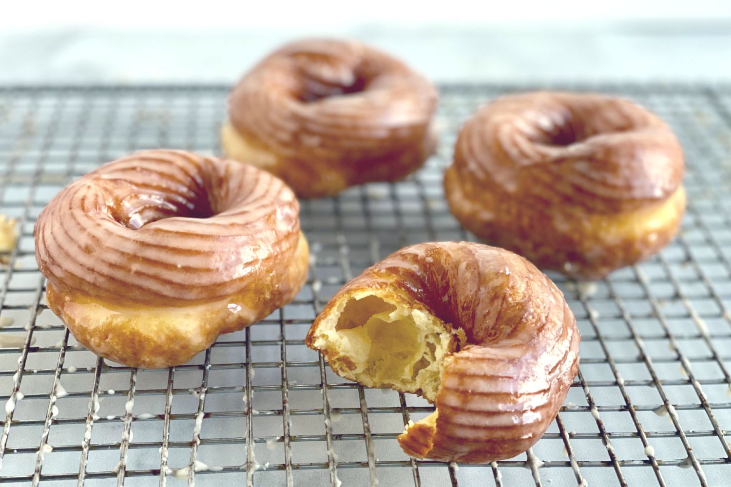 Vanilla-Glazed French Donuts