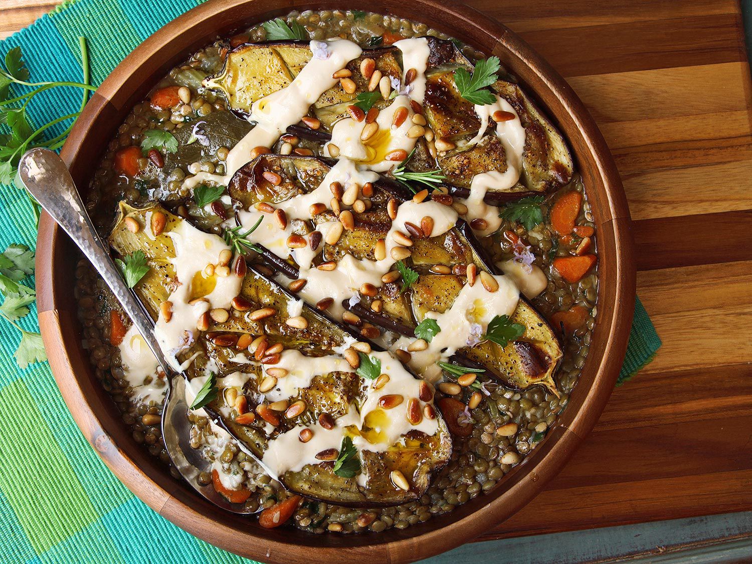 Roasted Eggplant With Tahini