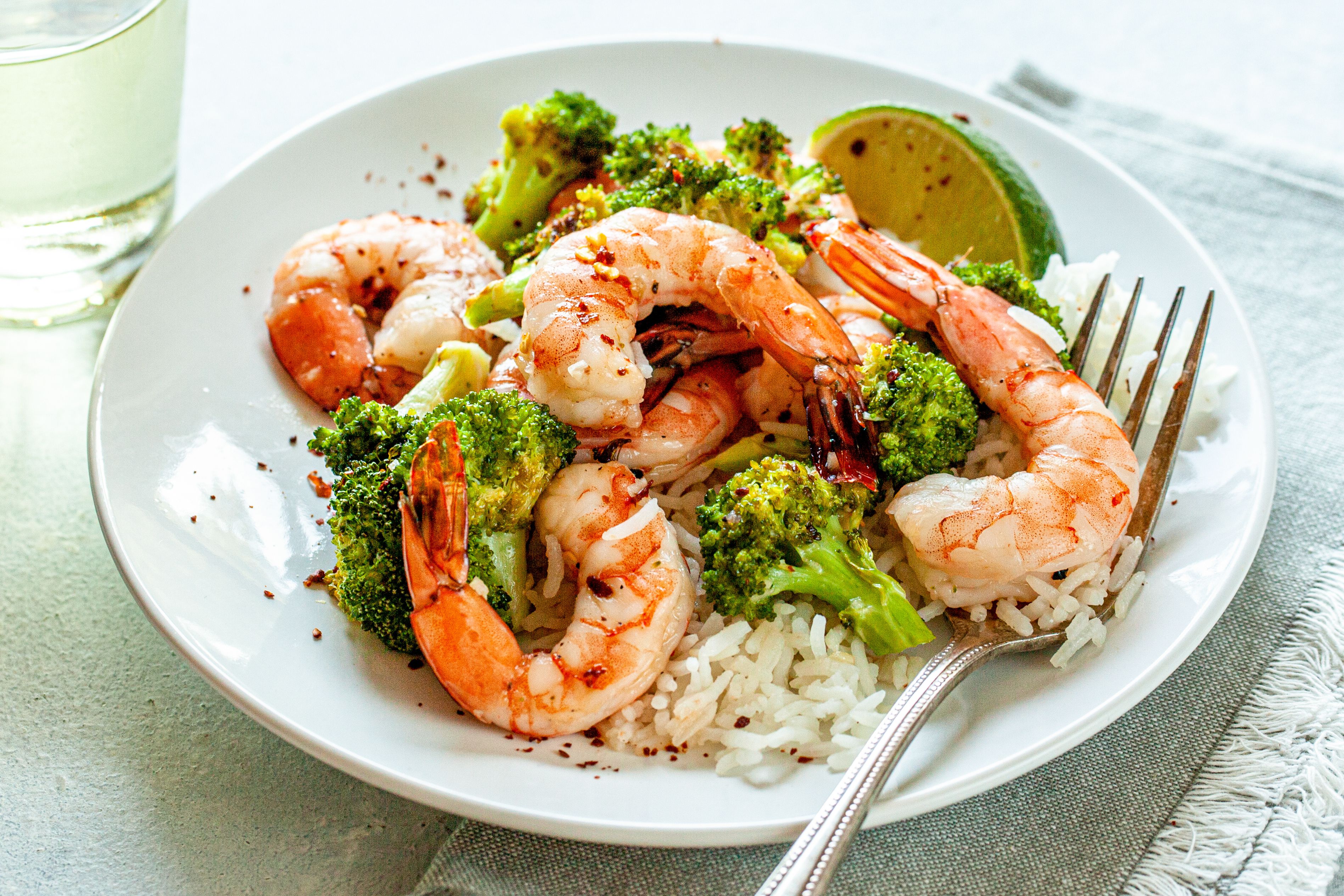 Hot Honey Roasted Shrimp and Broccoli