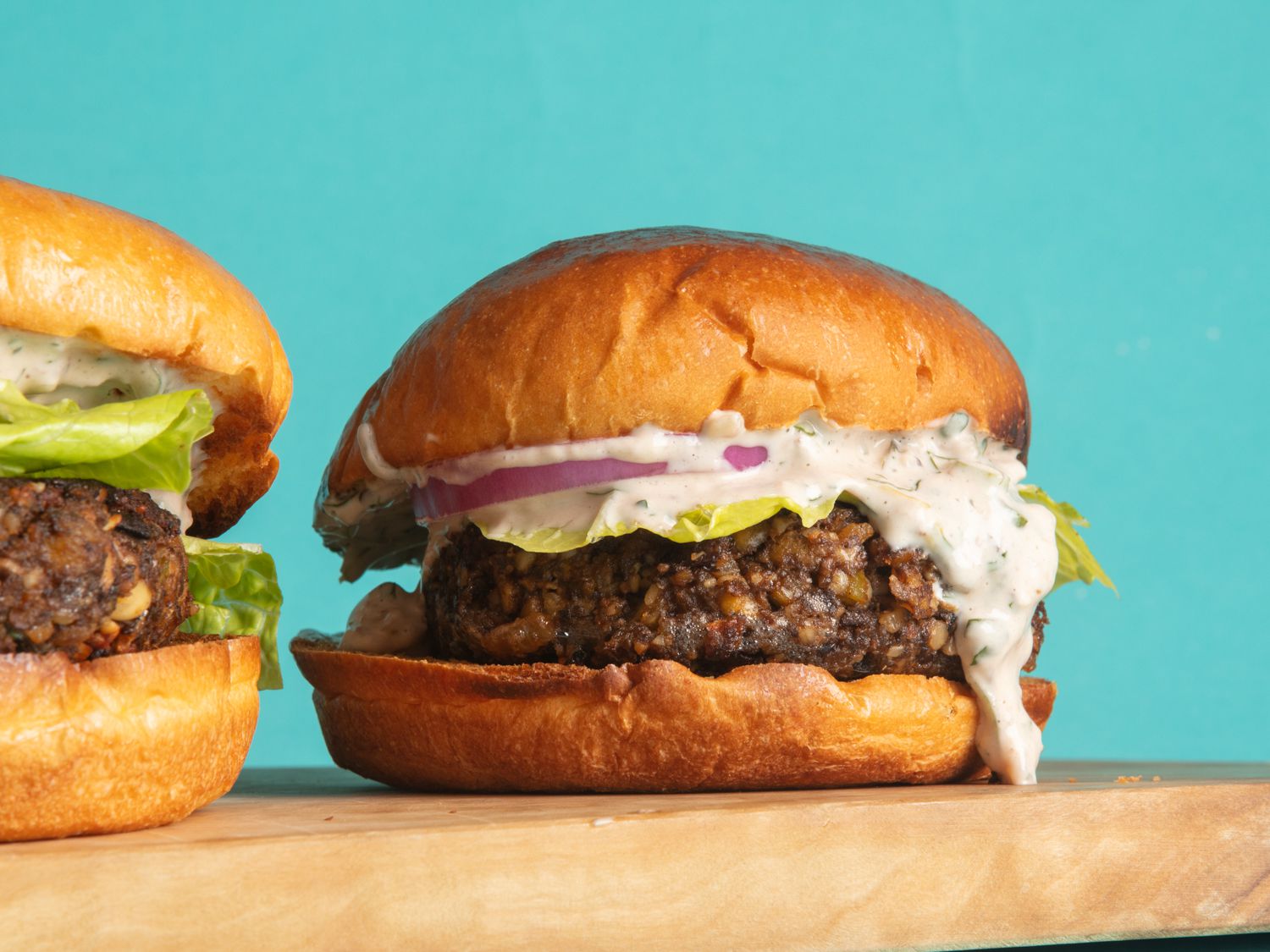 Hot Sauce-Spiked Mushroom Veggie Burgers