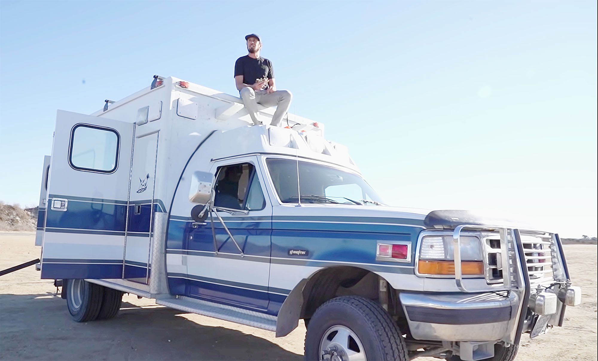 Man Converts Ambulance Into Tiny Home on Wheels