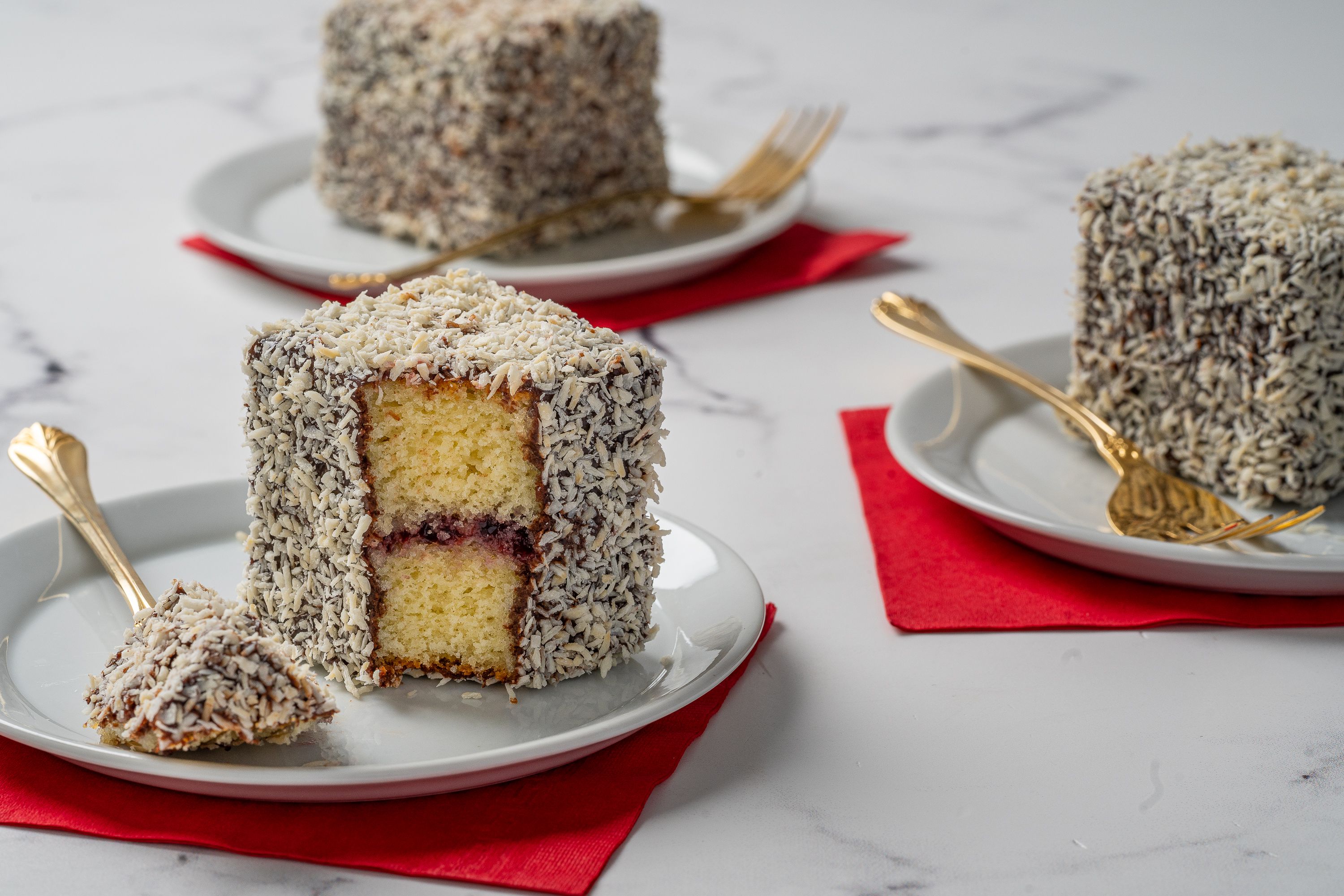 Classic Australian Lamington Cake