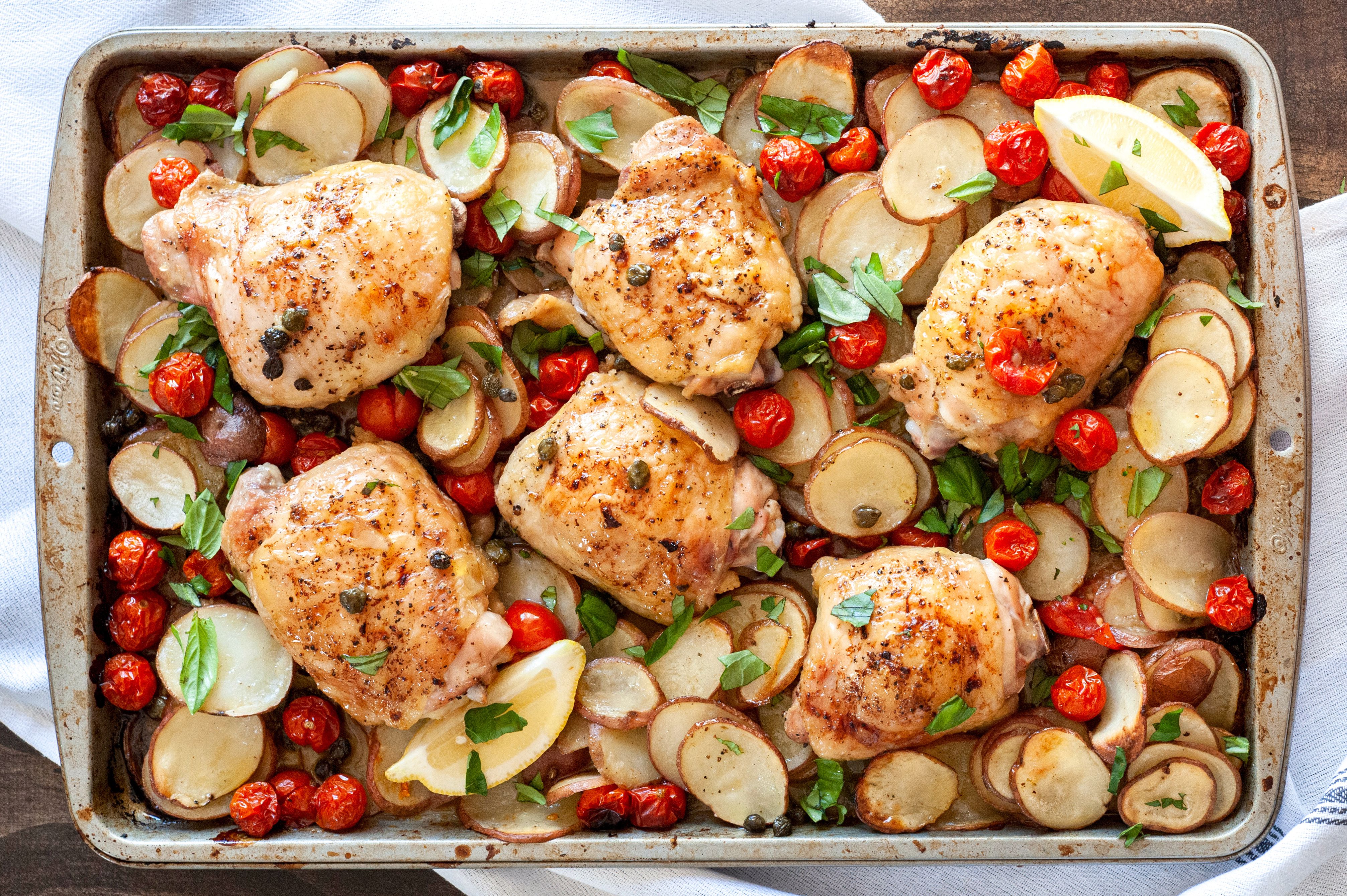 Sheet Pan Lemon Chicken with Potatoes