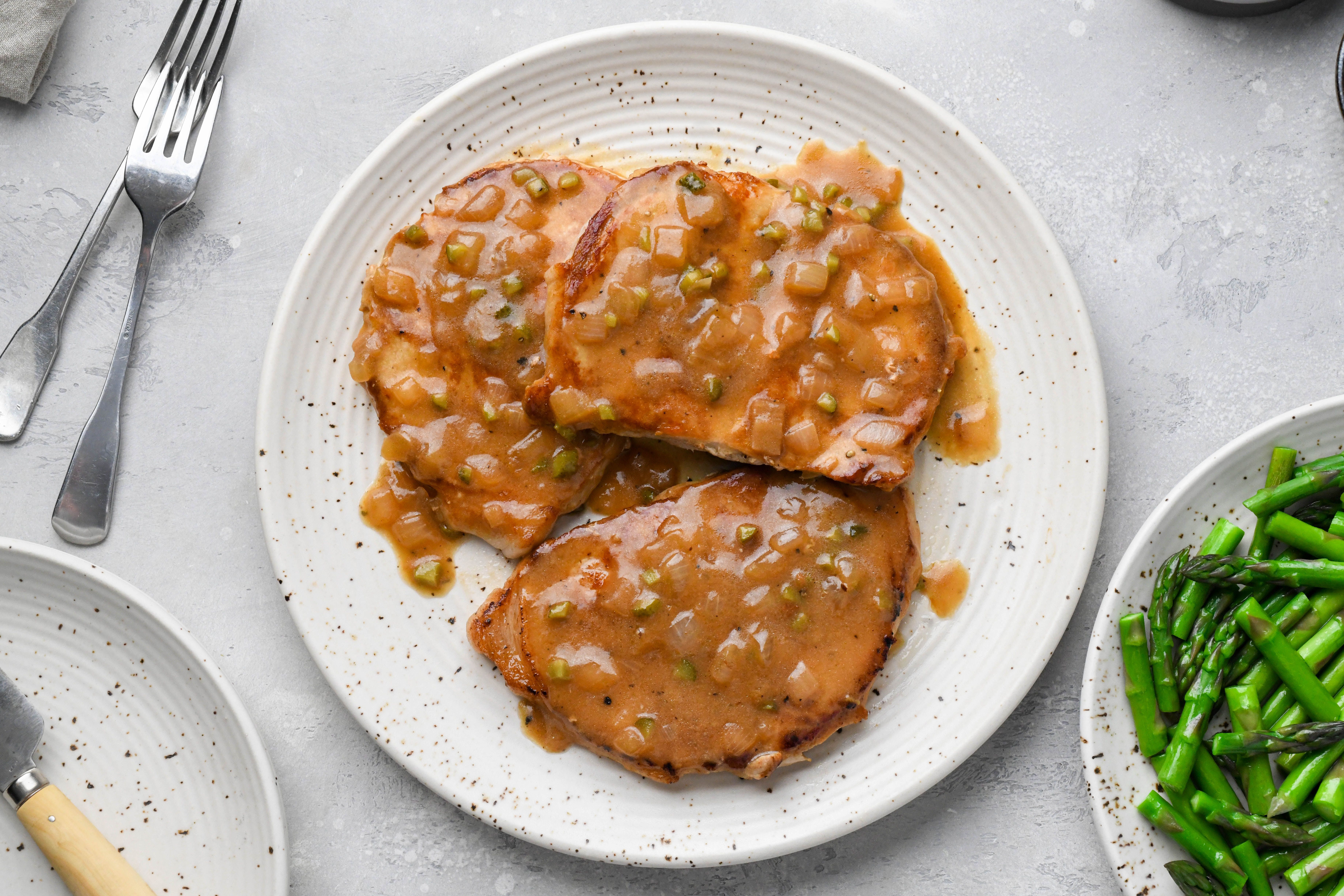 Braised Butterflied Pork Chops