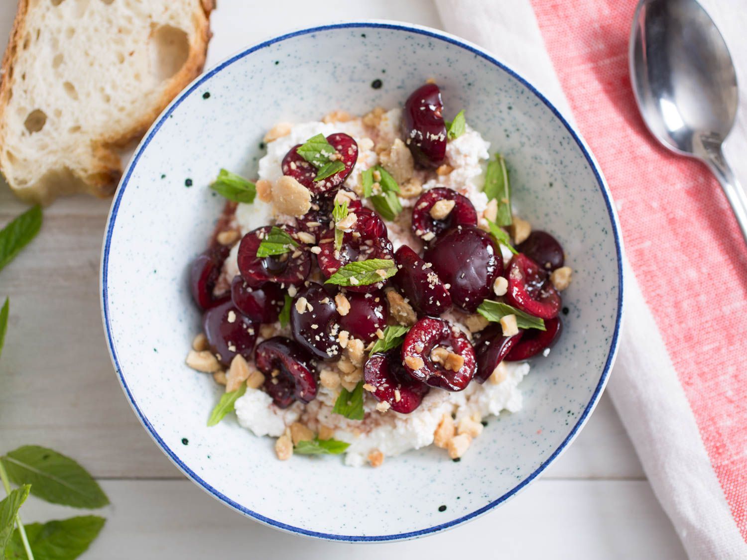 Sweet-Sour Macerated Cherries With Marcona Almonds
