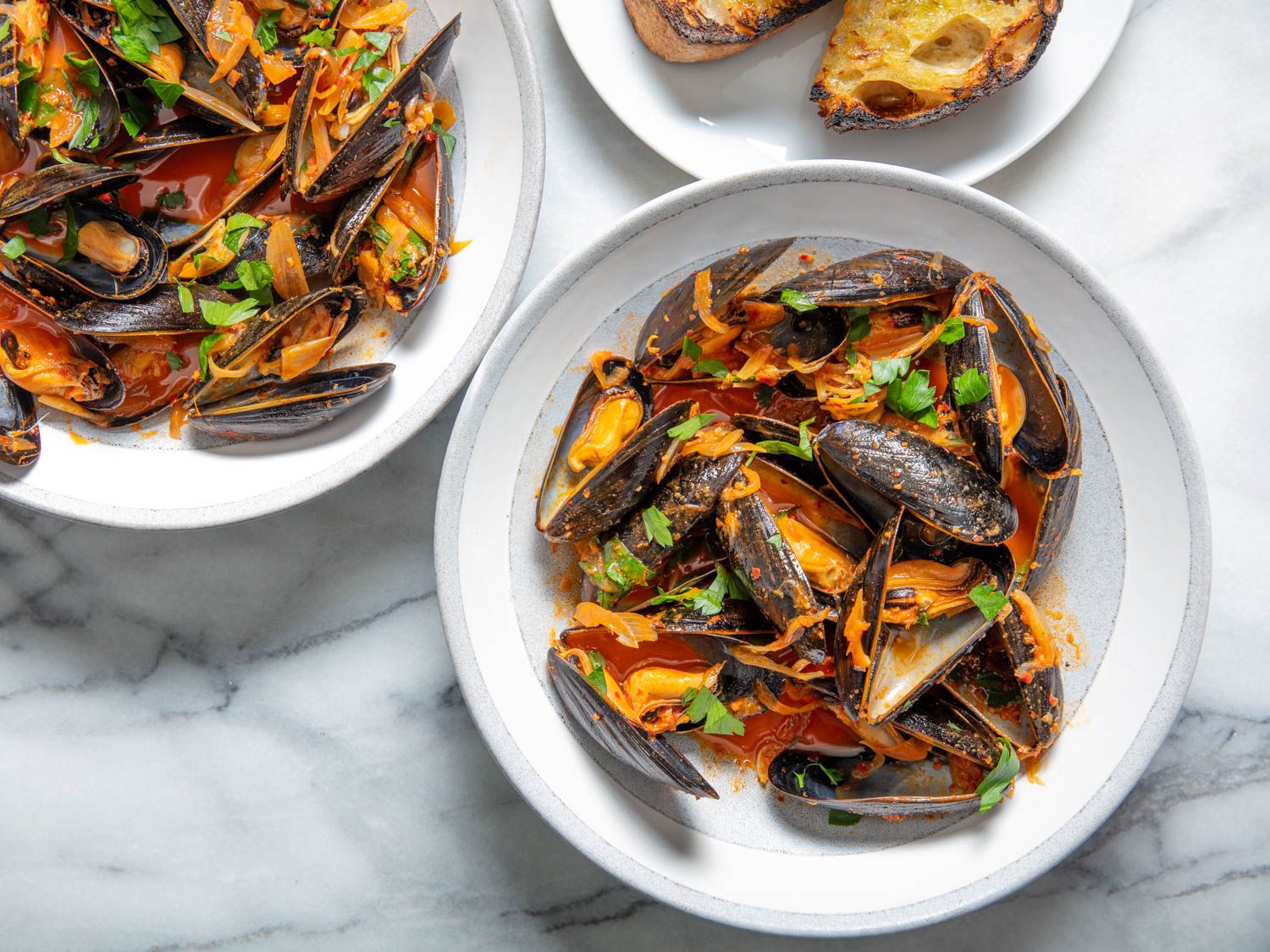 Spicy Steamed Mussels With Nduja