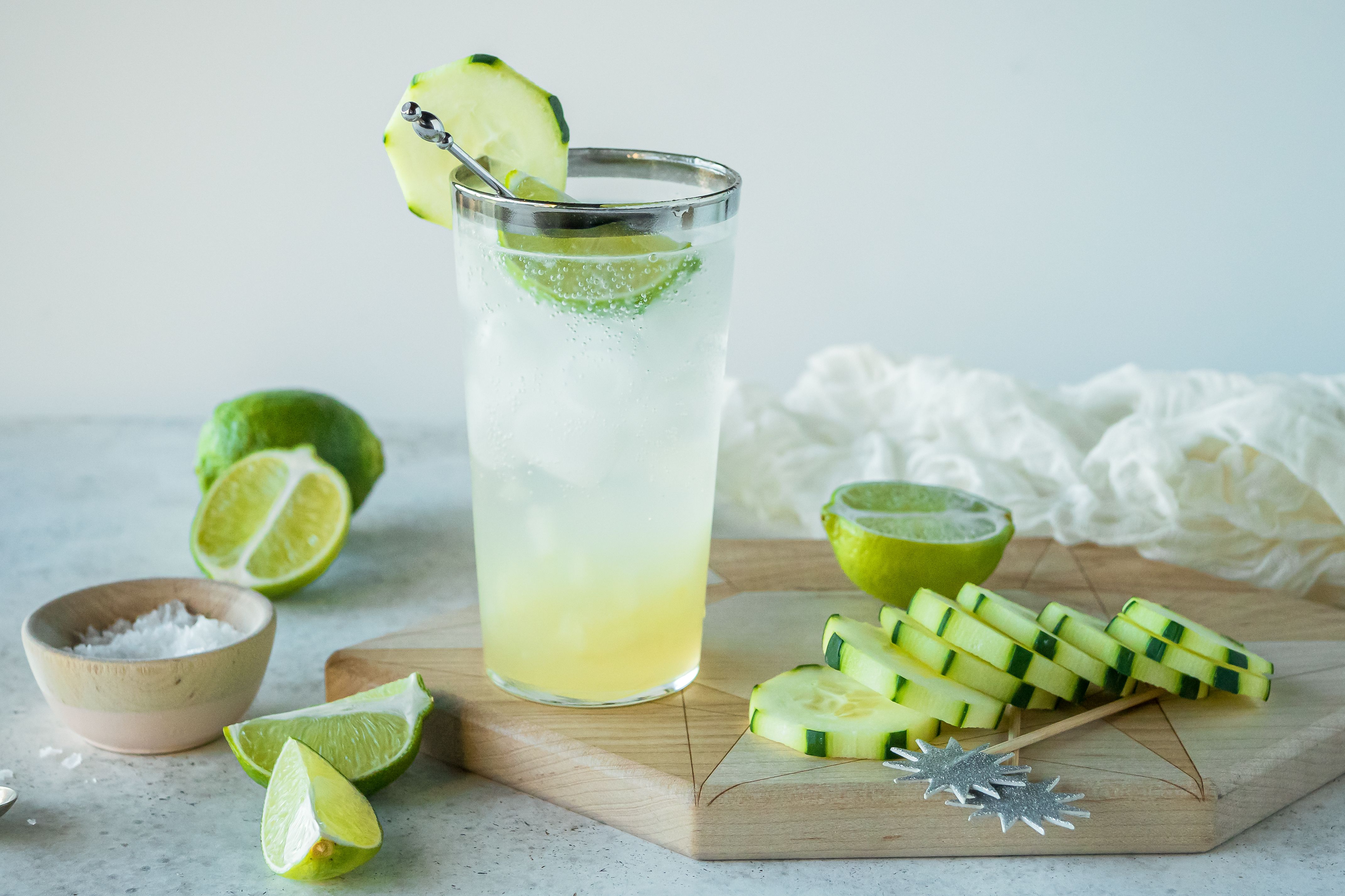 Nimbu Soda with Cucumber