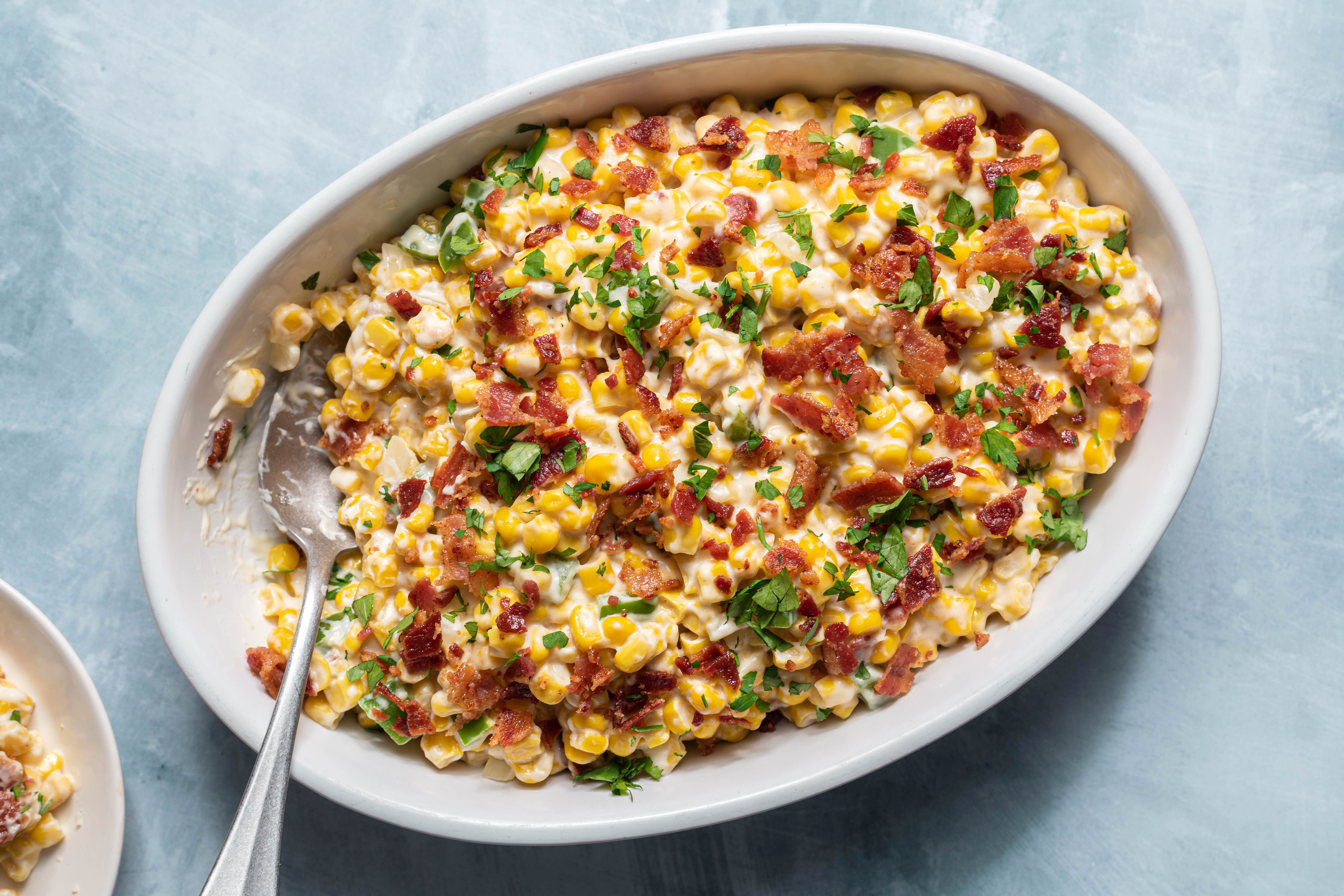 Bacon and Sour Cream Skillet Corn