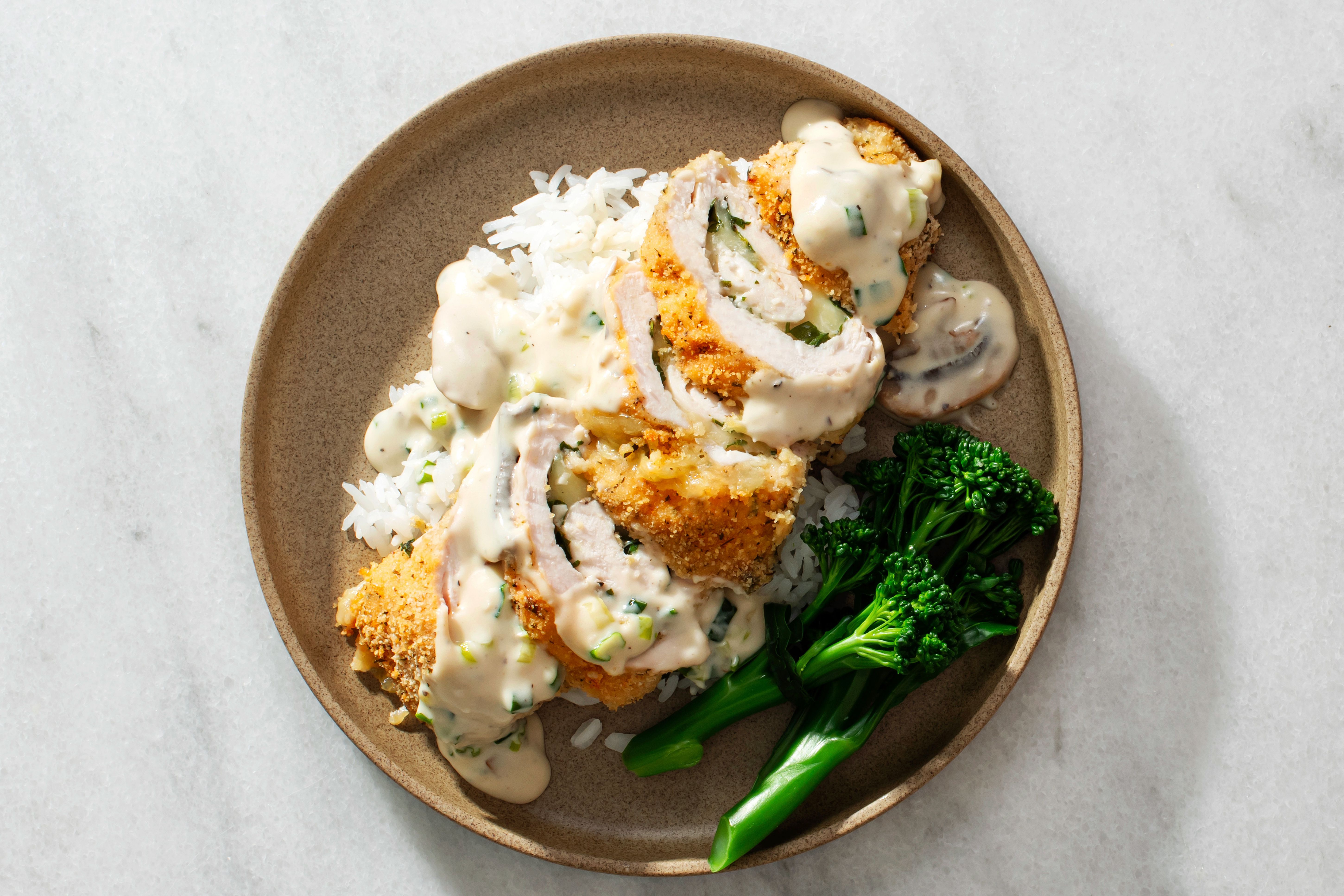 Basil and Mozzarella-Stuffed Chicken