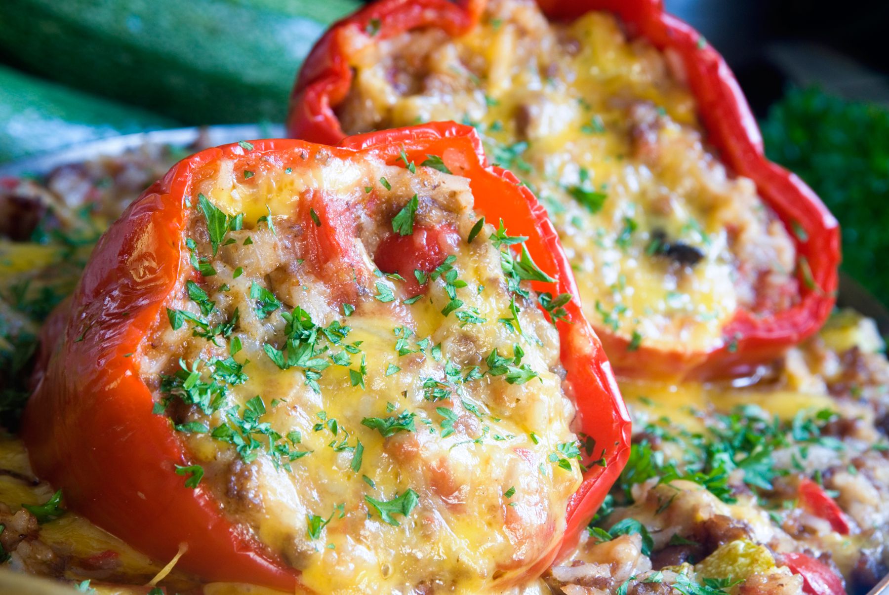 Cheesy Stuffed Bell Peppers