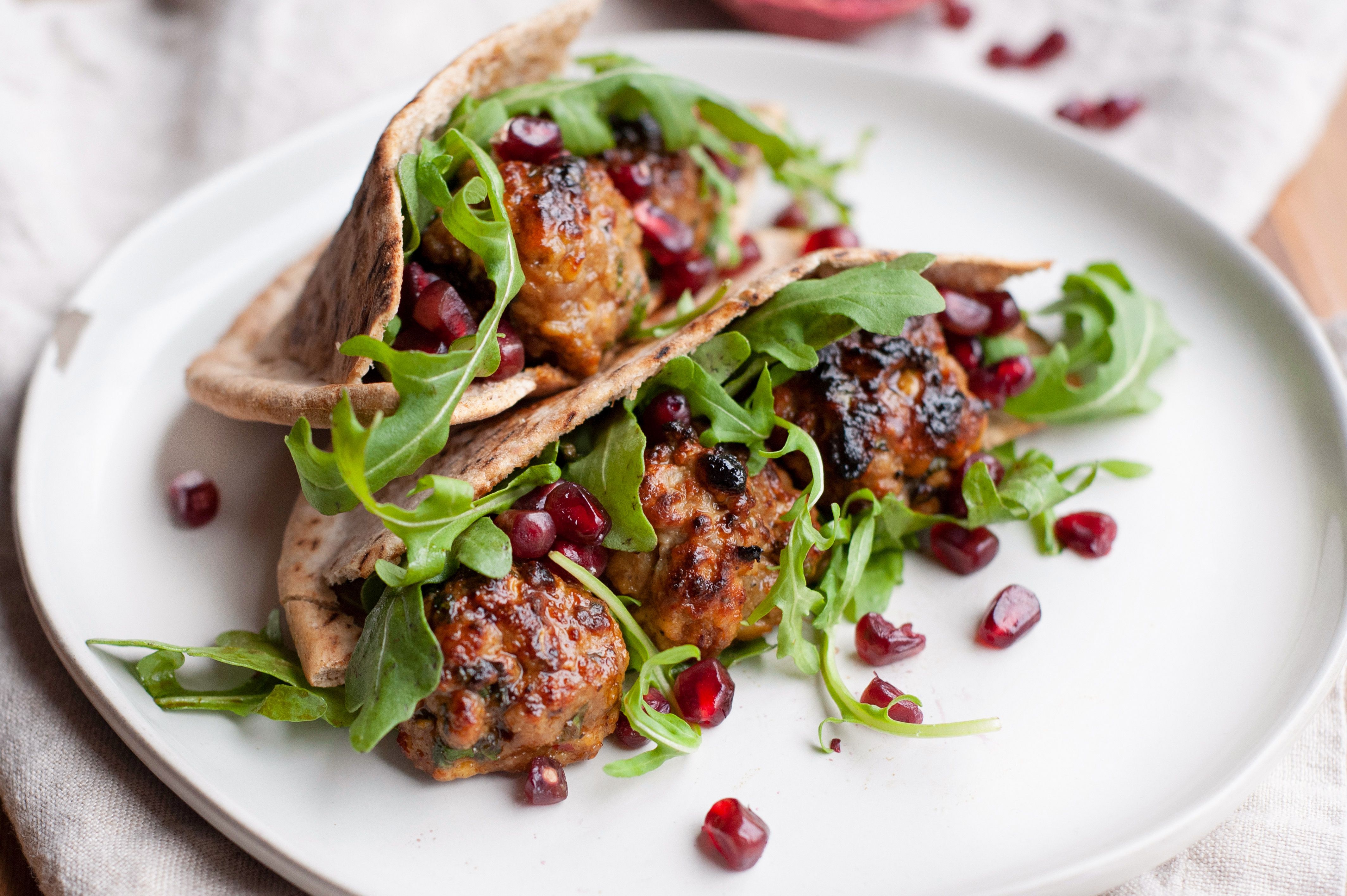 Lamb Meatball Pitas