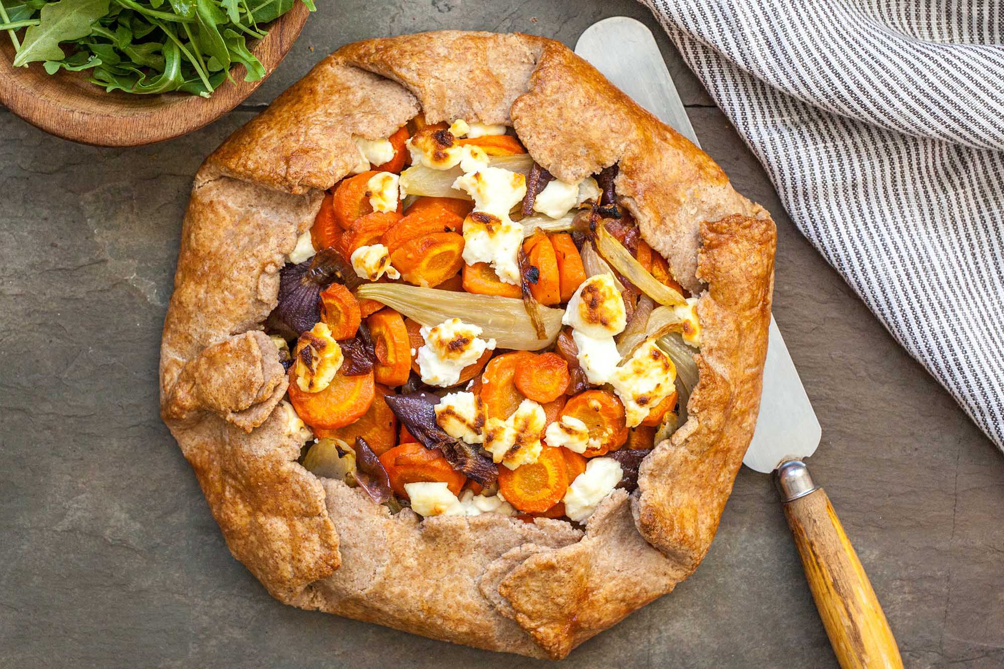 Carrot and Goat Cheese Tart