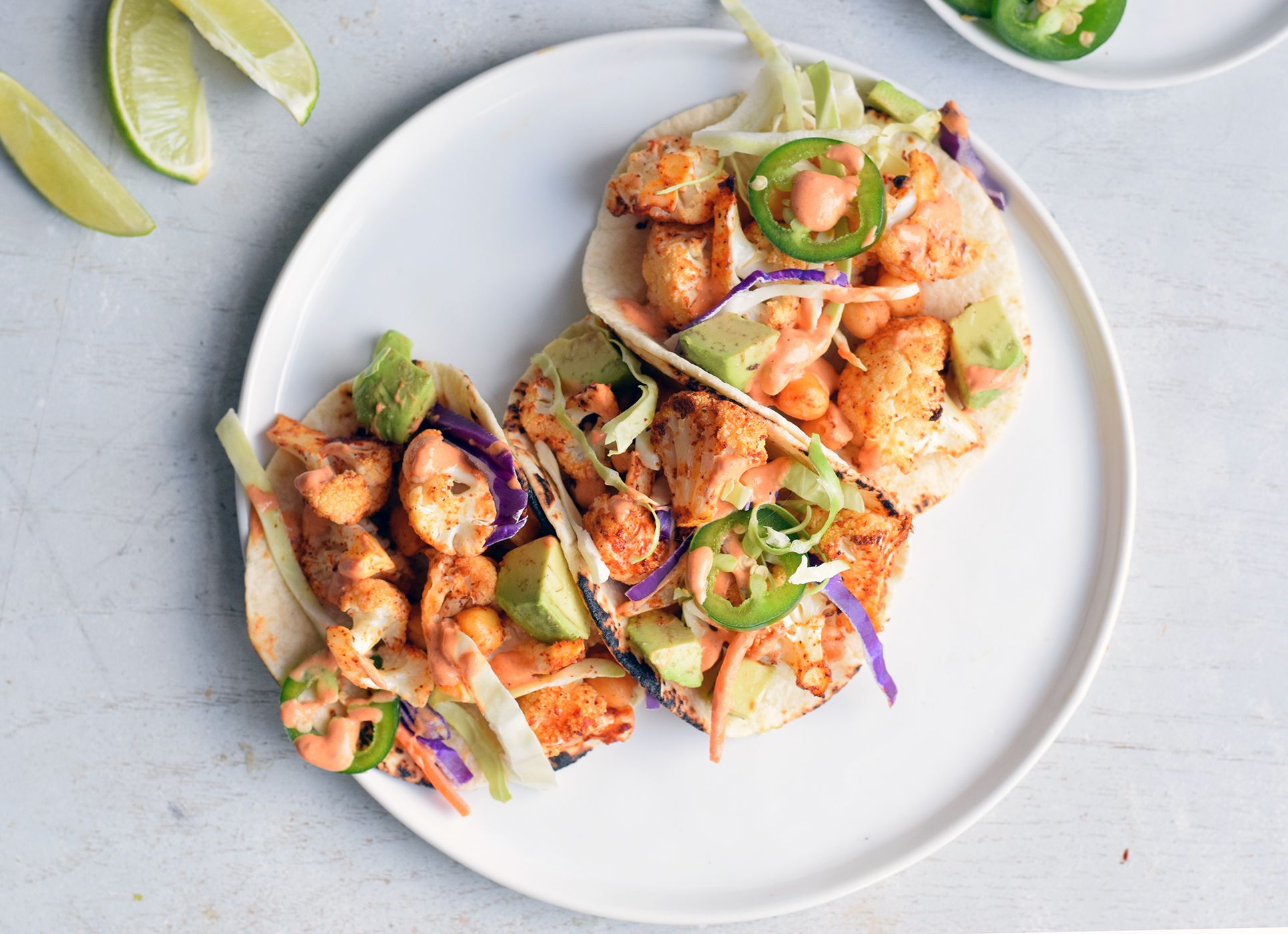 Cauliflower and Crispy Chickpea Tacos