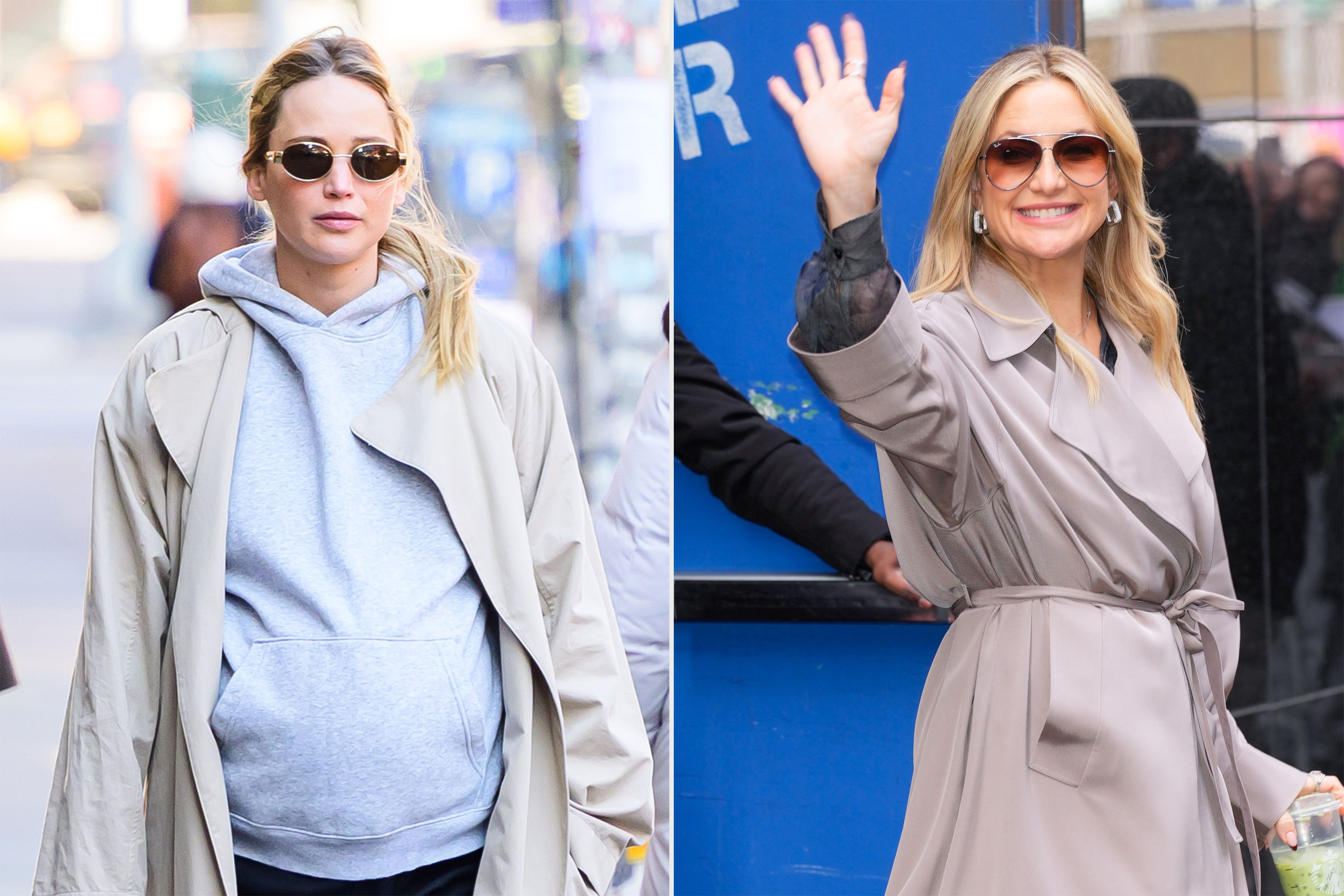 Jennifer Lawrence and Kate Hudson Wore Very Similar Spring Coats Just Like This One