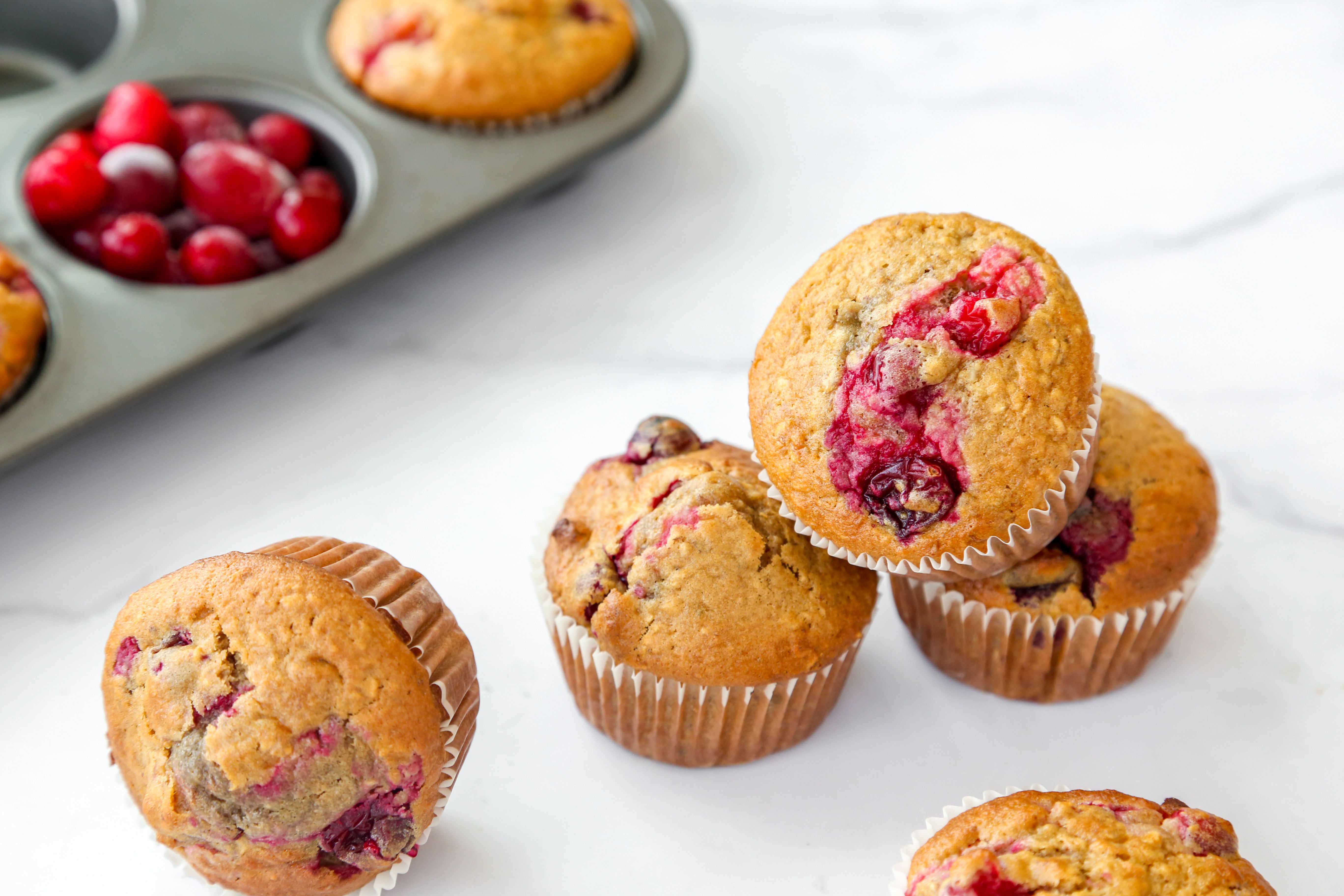 Homemade Cranberry Oatmeal Muffins