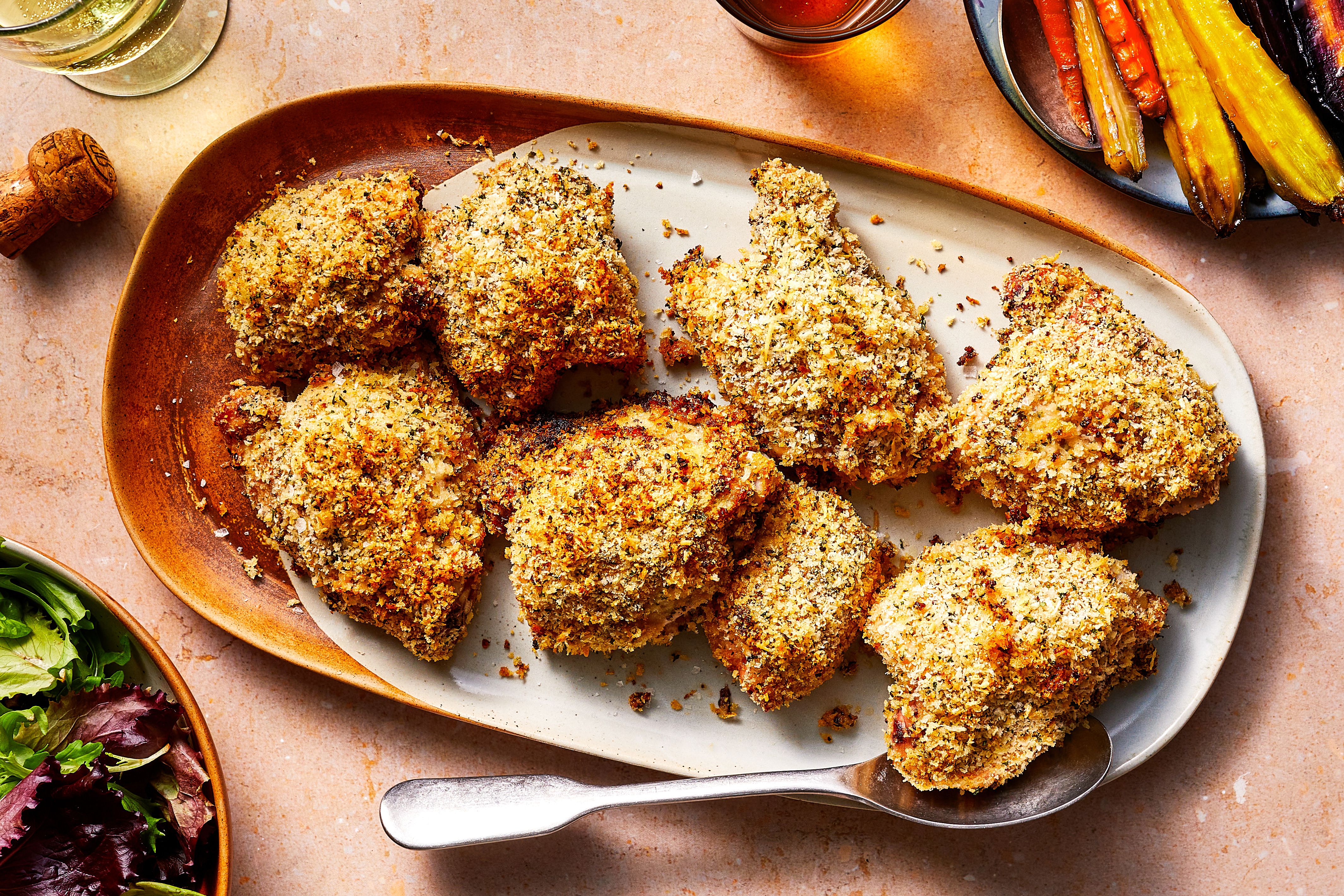 Oven-Baked Crispy Parmesan Chicken Thighs
