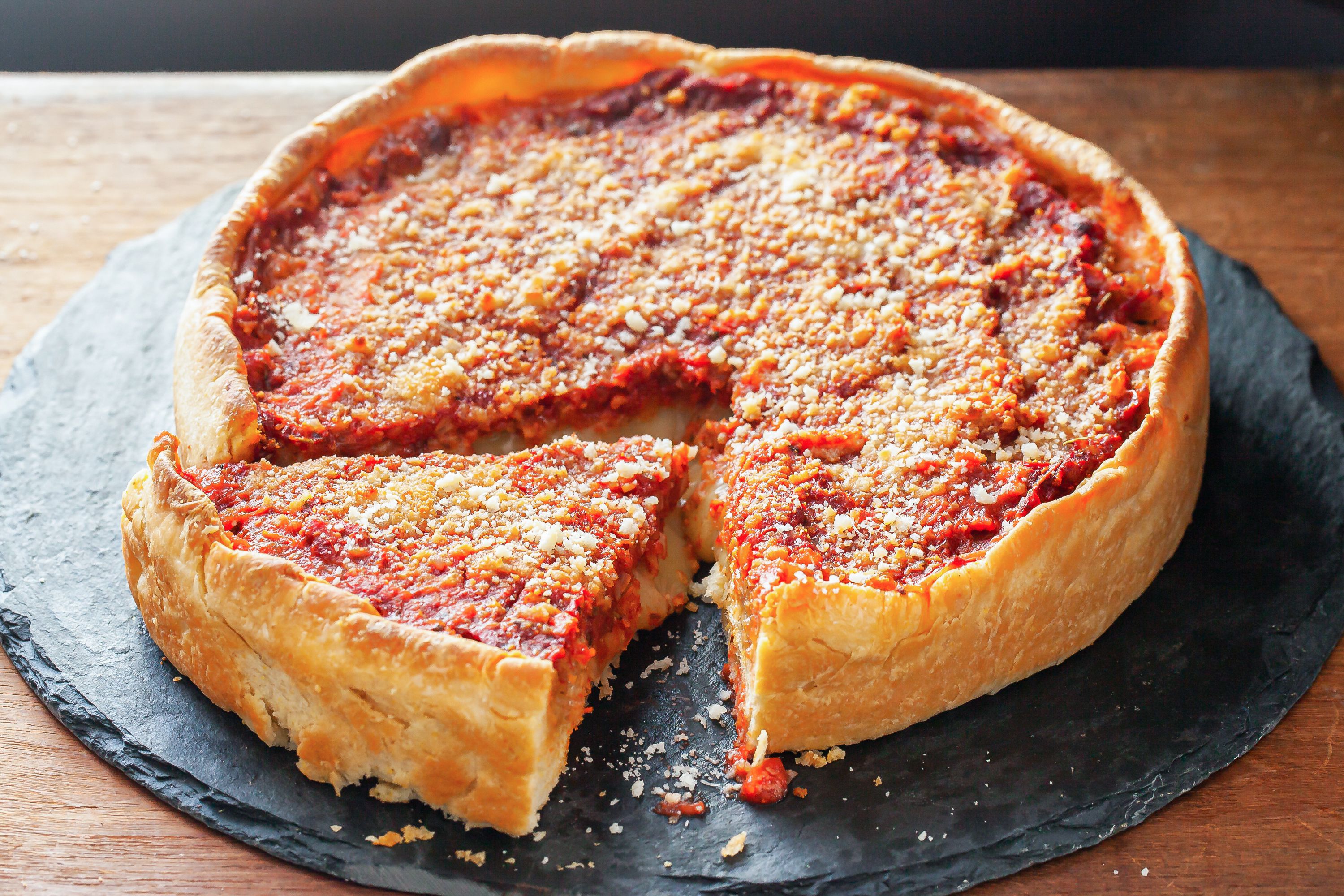 Chicago-Style Deep Dish Pizza