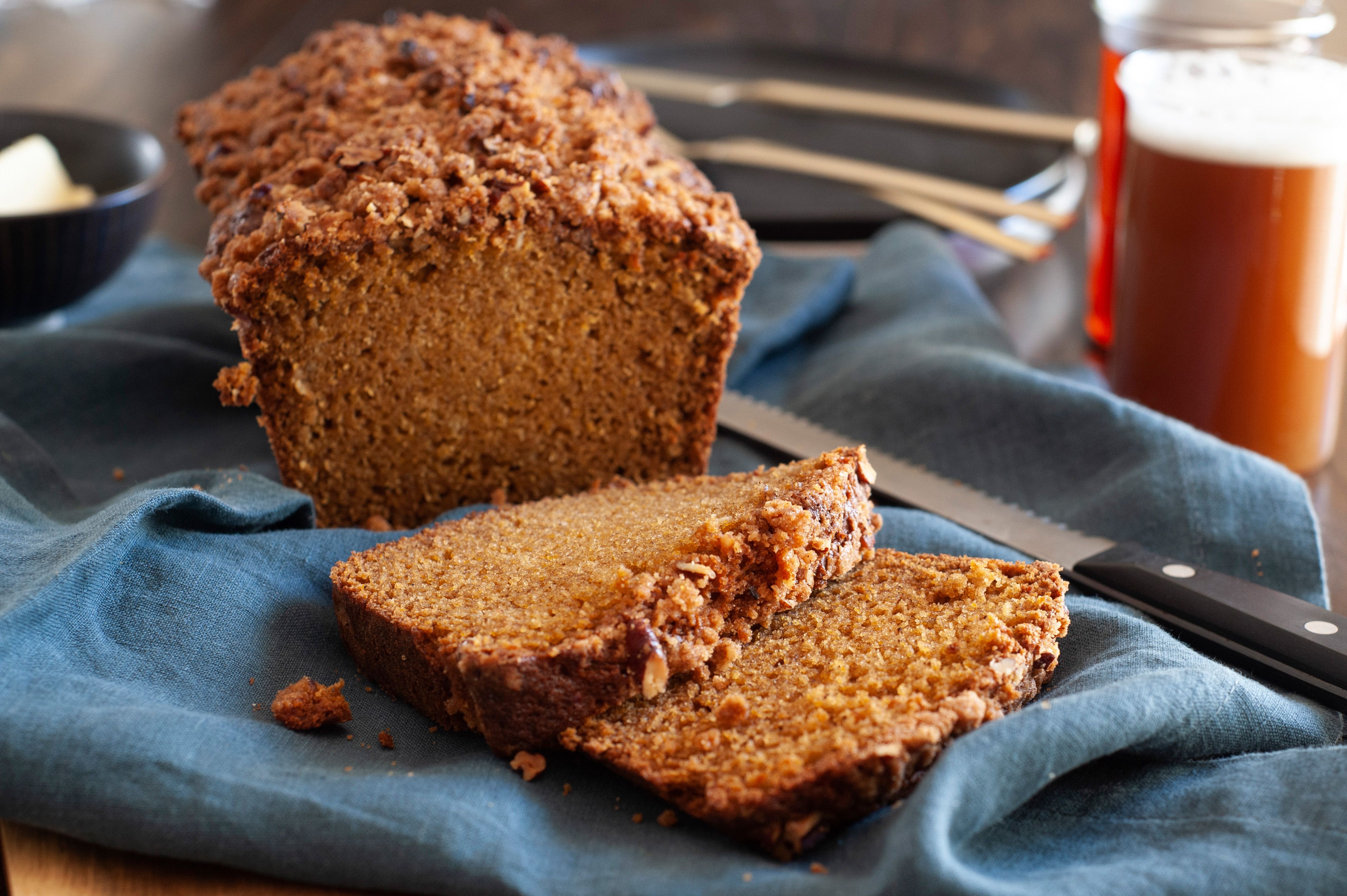 Butternut Squash Bread with Pecan Streusel